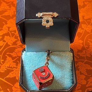 Juicy Couture RARE Orange Vegas Pave Dice Charm